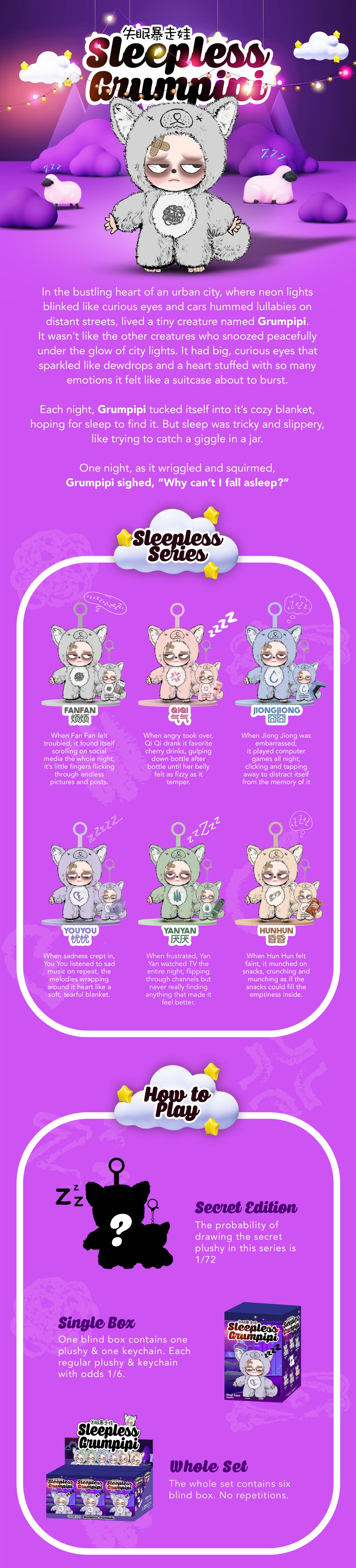 Sleepless Grumpipi Series Plush Blind Box