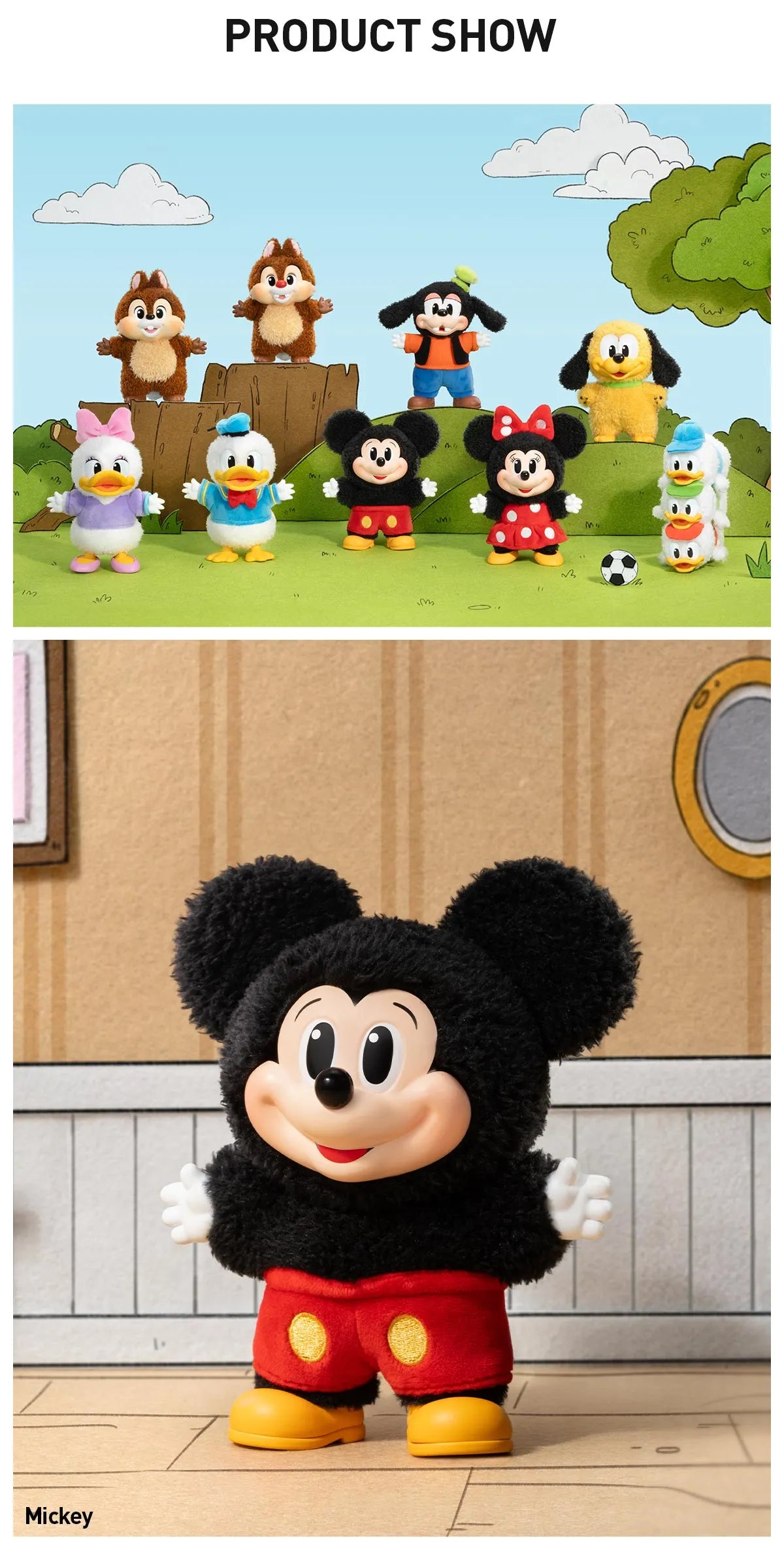 Mickey Family Cute Together Keychain Series - Vinyl Plush Pendant Blind Box
