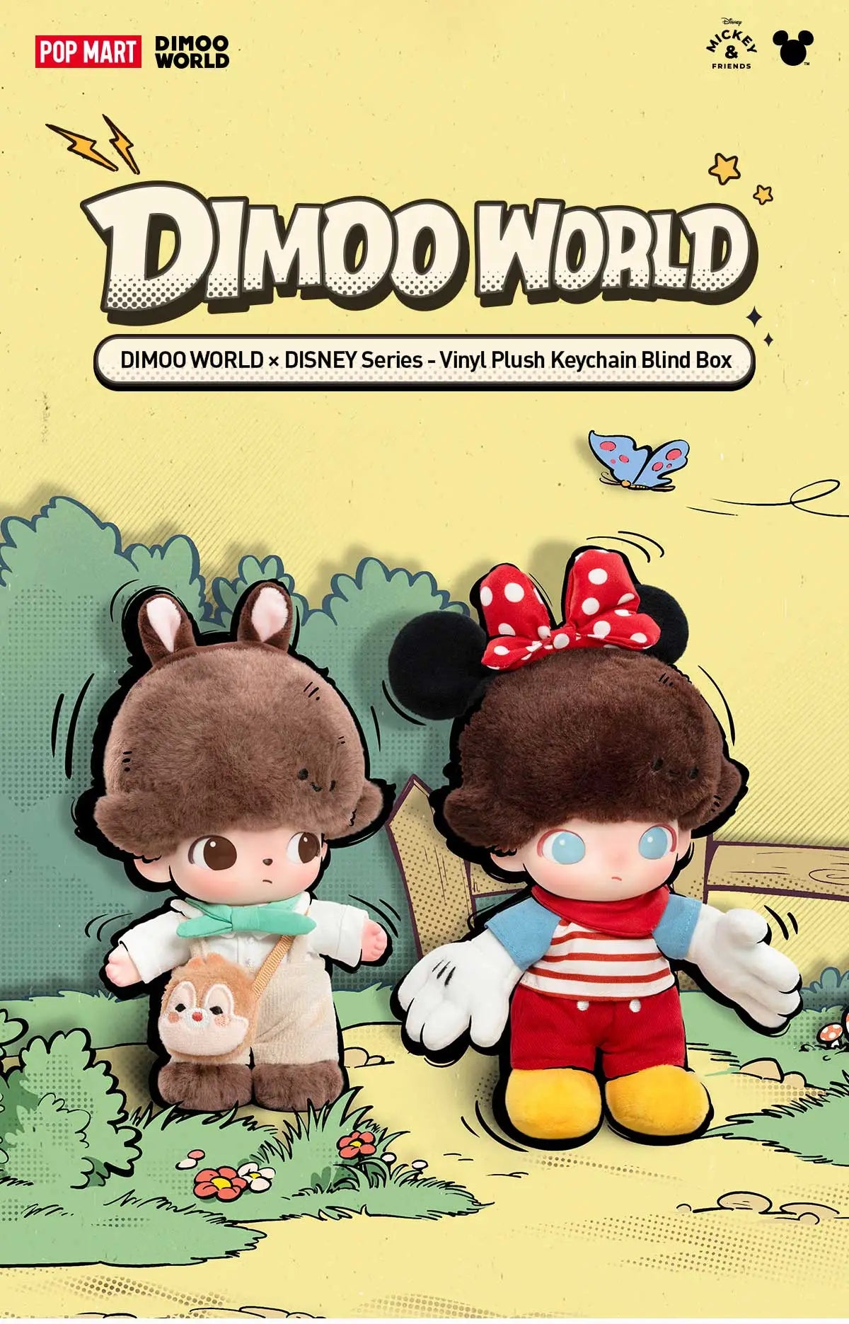 DIMOO WORLD × DISNEY Series - Vinyl Plush Pendant Blind Box