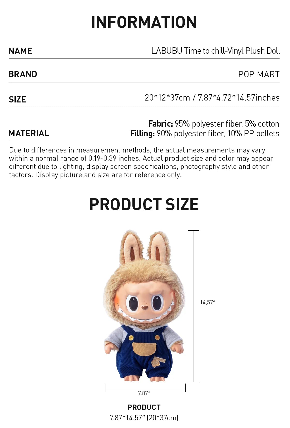 LABUBU - Time to Chill - Vinyl Plush Doll