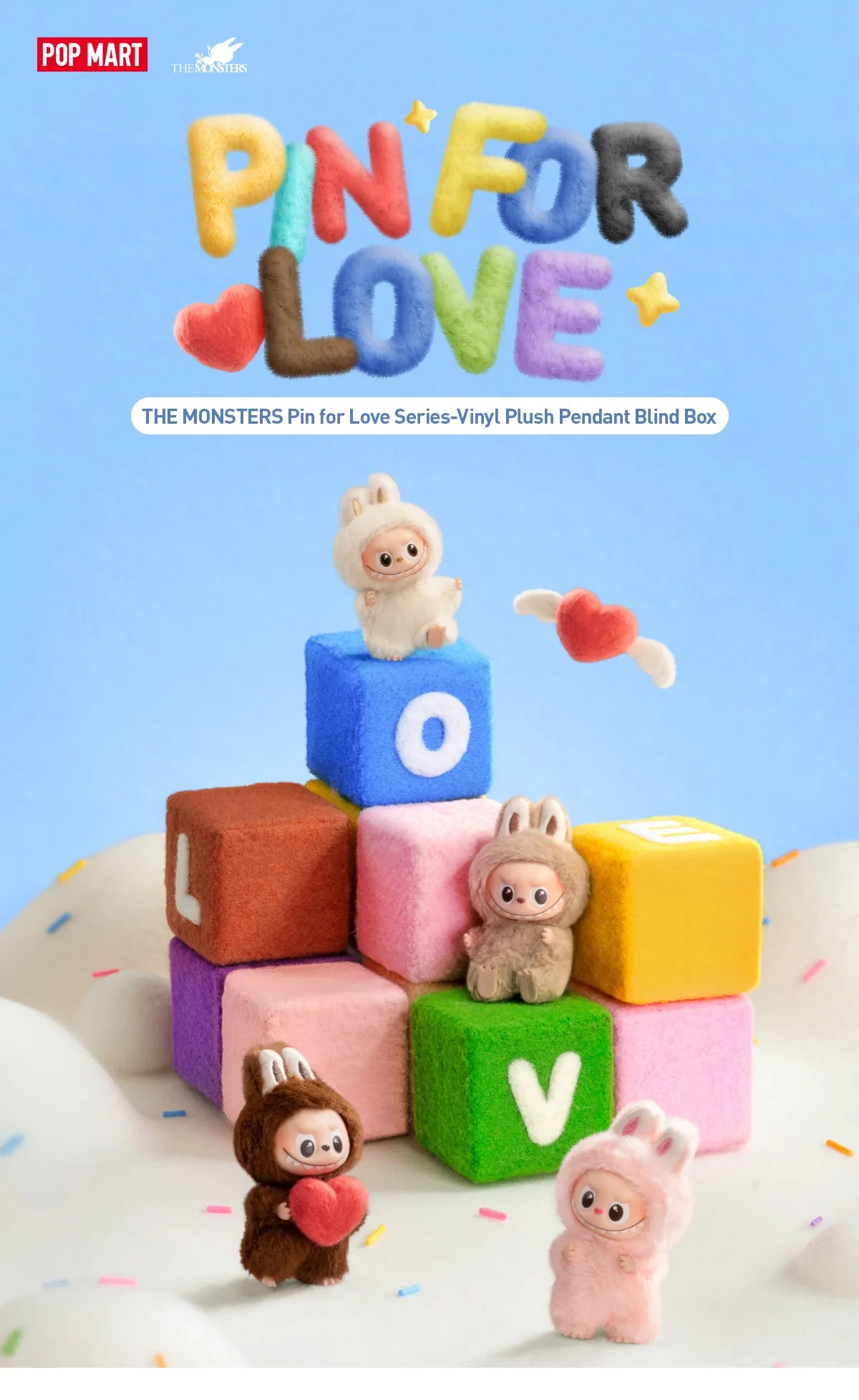 Pin for Love Series (N-Z) - Vinyl Plush Pendant Blind Box