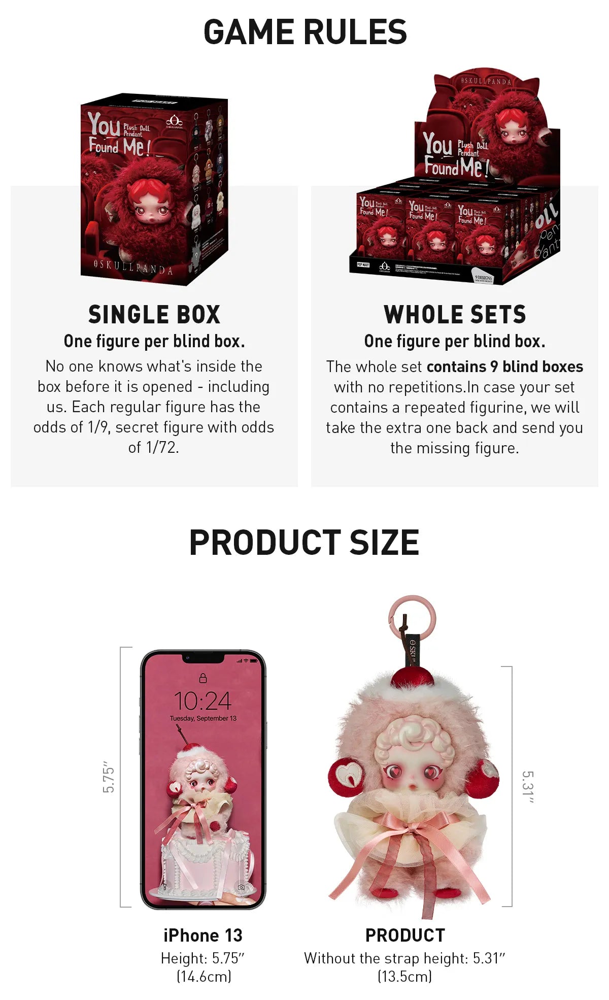 You Found Me! Series - Plush Doll Pendant