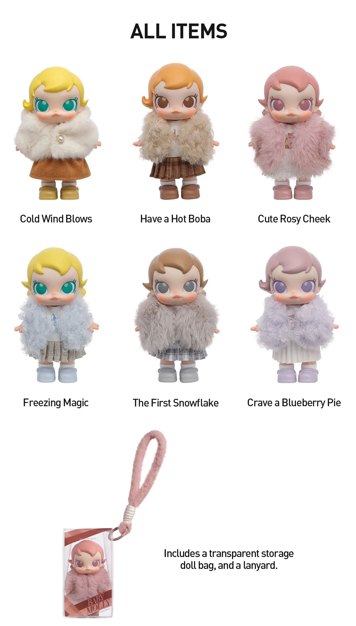 Baby Molly Winter Fit Check Series - Vinyl Plush Pendant Blind Box