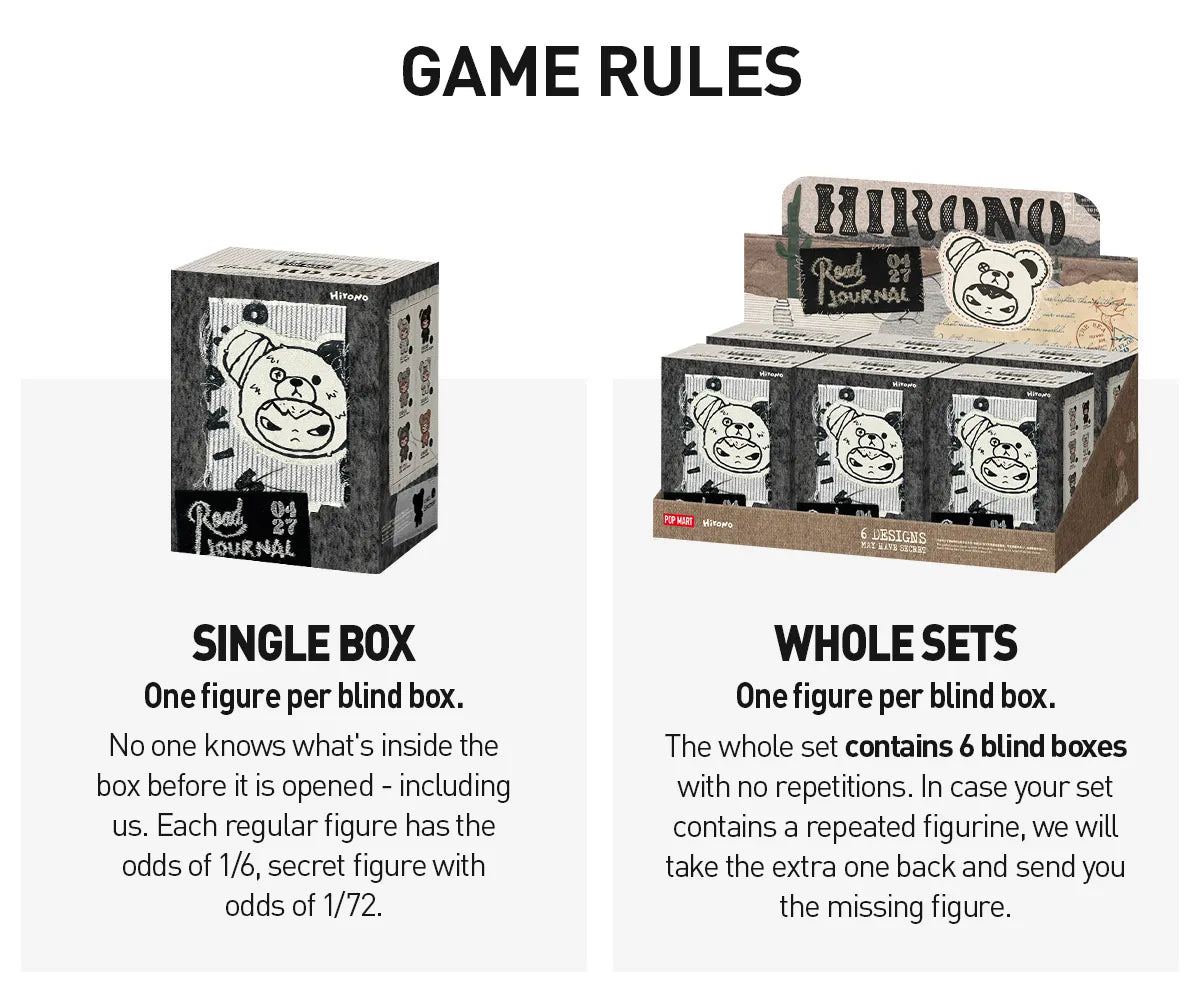 Hirono Road Journal Series - Plush Doll Pendant Blind Box