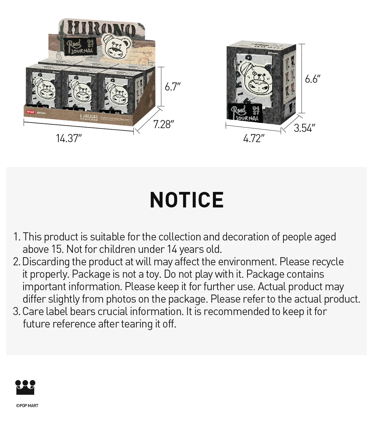 Hirono Road Journal Series - Plush Doll Pendant Blind Box