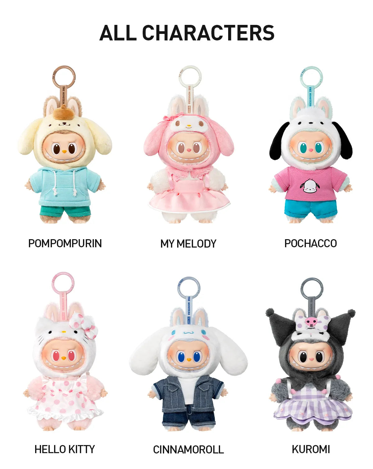 The Monsters x Hello Kitty and Friends Series - Vinyl Plush Pendant Blind Box